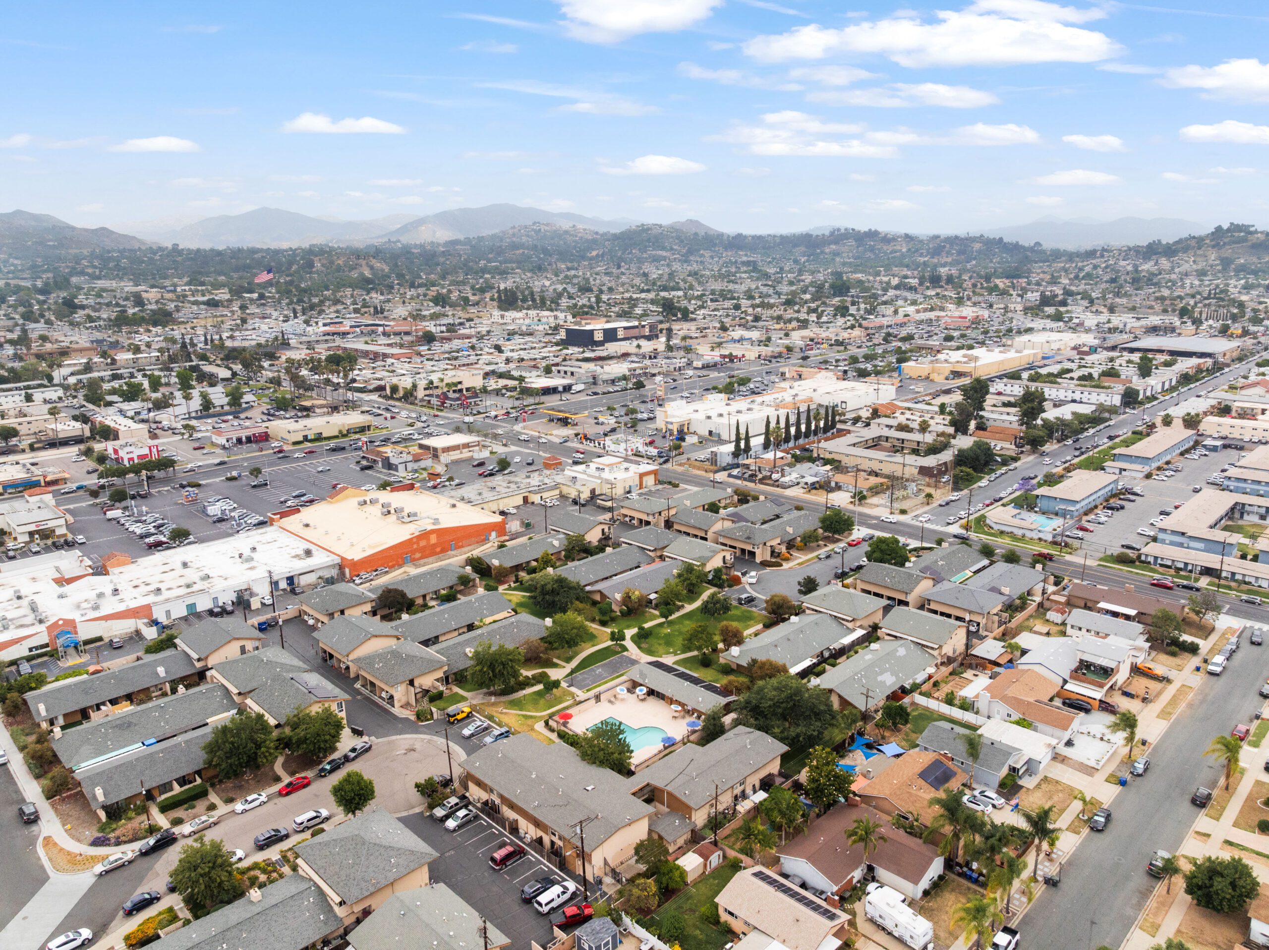 aerial view of el cajon