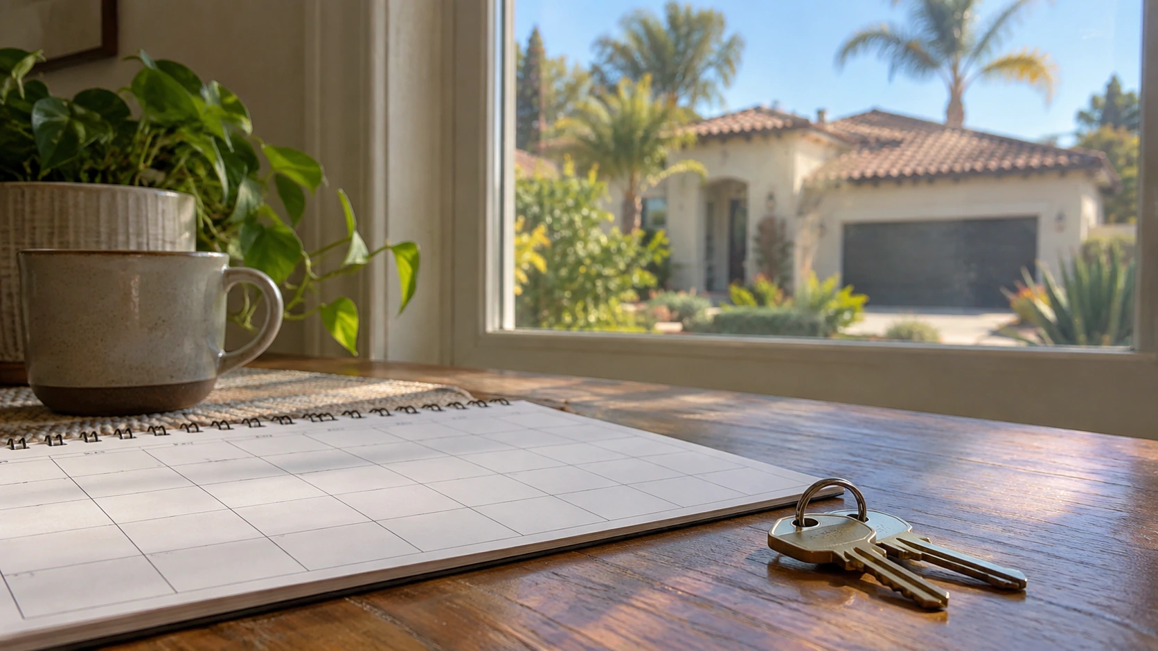 San Diego house and calendar representing a foreclosure sale deadline