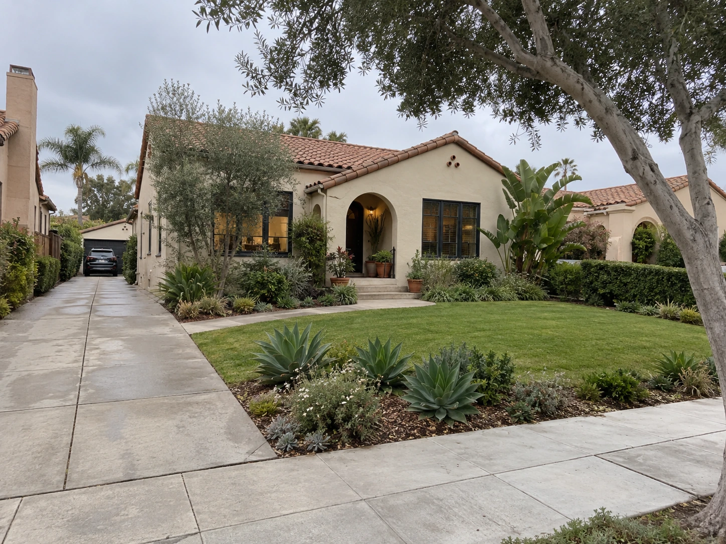 Occupied San Diego rental house in a residential neighborhood